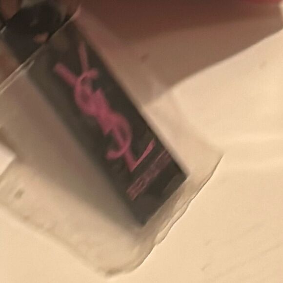 YSL Beaute Zip Around Cosmetic Travel Beauty Bag Pink Glossy Faux Leather NWT - Picture 3 of 9